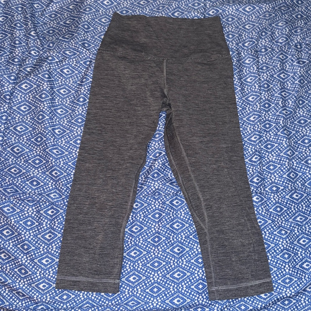 Lululemon Wunder Under high rise Cropped leggings gray size 4